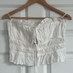 Zara linen strapless top